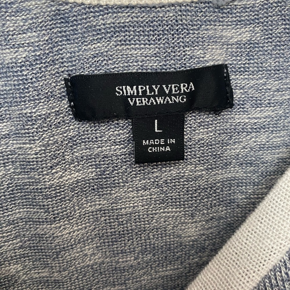 Simply Vera Vera Wang Two Piece Sleep Set Short Sleeved Shirt & Shorts Sleepwear - Picture 4 of 13